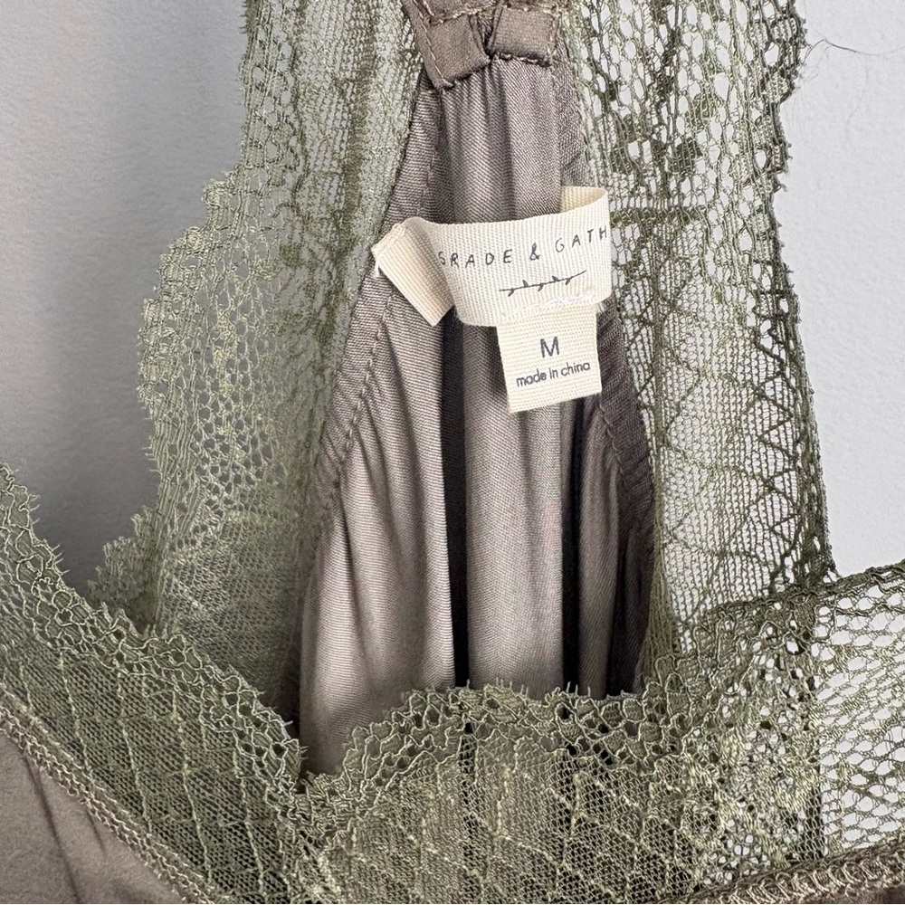 Muted Green Slip Maxi Dress M - Picture 4 of 4